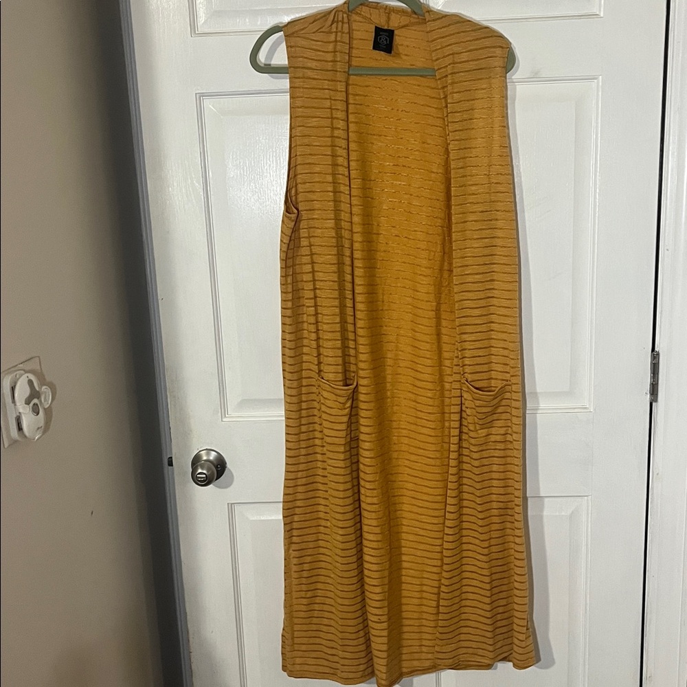 Agnes & Dora Mustard Striped Cardigan